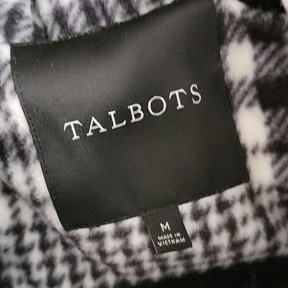 Talbots Black Puffer Parka Medium - Picture 3 of 4